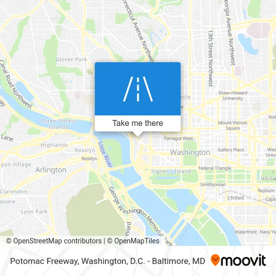 Potomac Freeway map