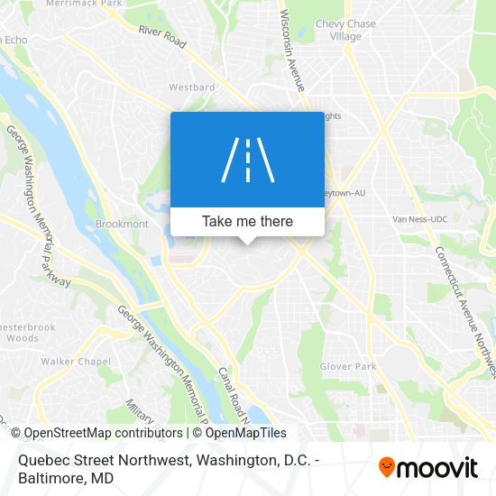 Quebec Street Northwest map
