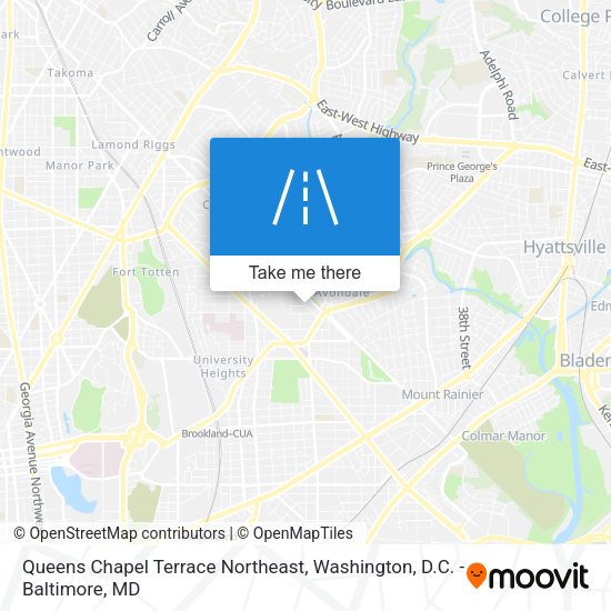 Mapa de Queens Chapel Terrace Northeast