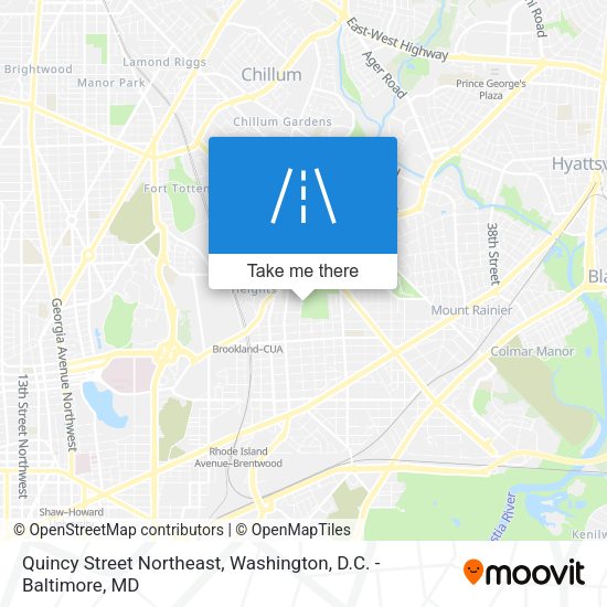 Quincy Street Northeast map
