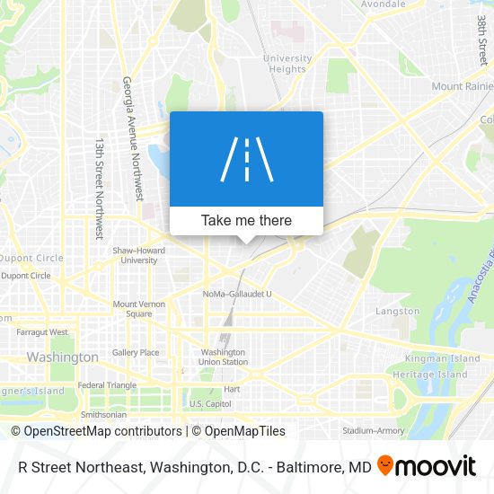 R Street Northeast map