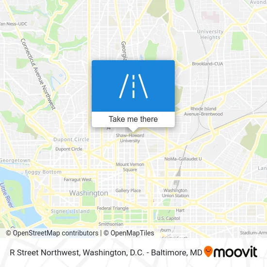 R Street Northwest map