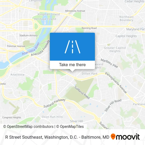 R Street Southeast map