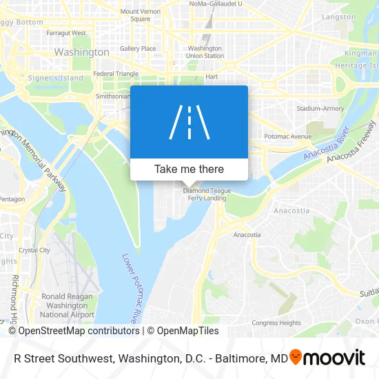 R Street Southwest map