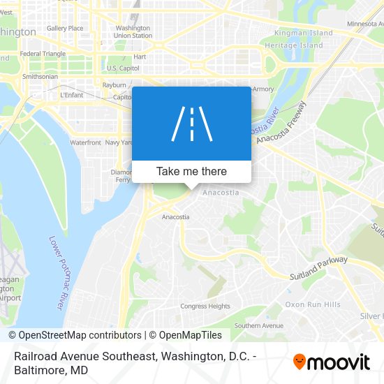 Railroad Avenue Southeast map