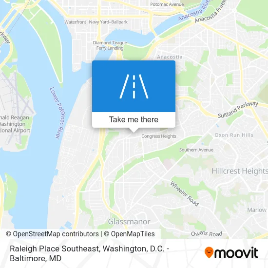 Raleigh Place Southeast map