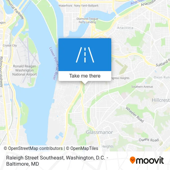 Raleigh Street Southeast map