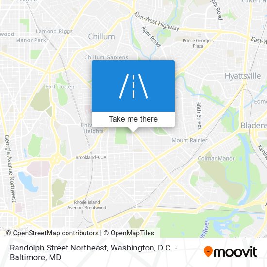 Randolph Street Northeast map