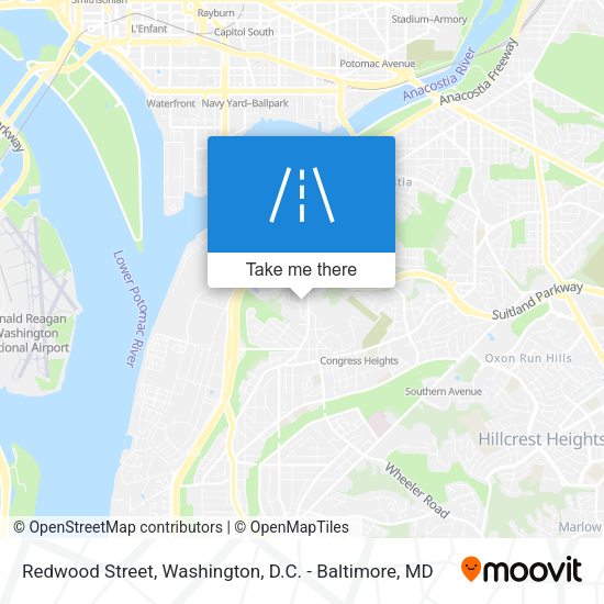 Redwood Street map