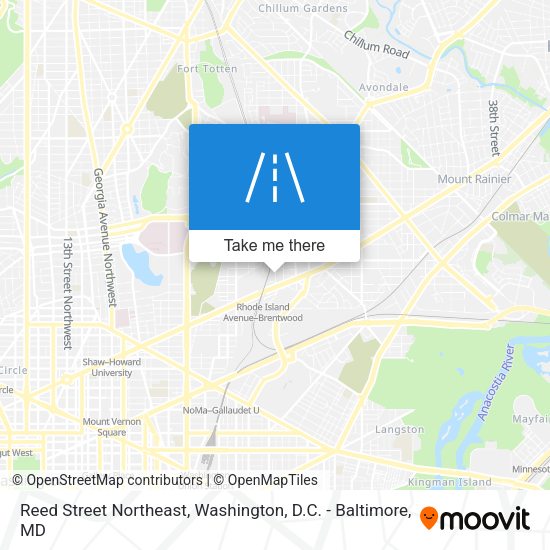 Reed Street Northeast map