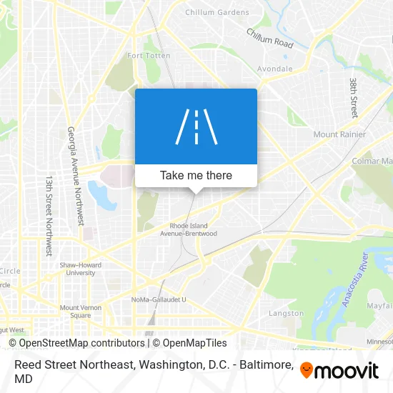 Reed Street Northeast map