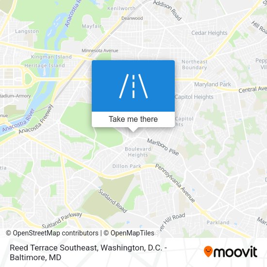 Reed Terrace Southeast map
