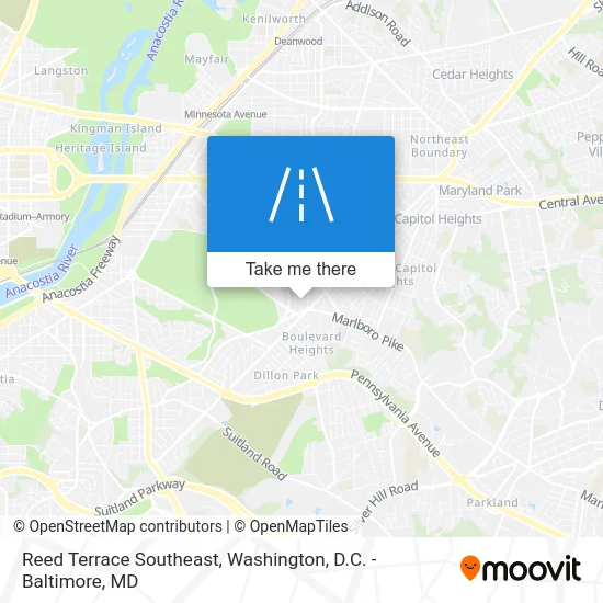 Reed Terrace Southeast map