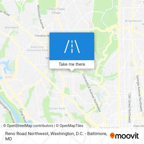 Reno Road Northwest map