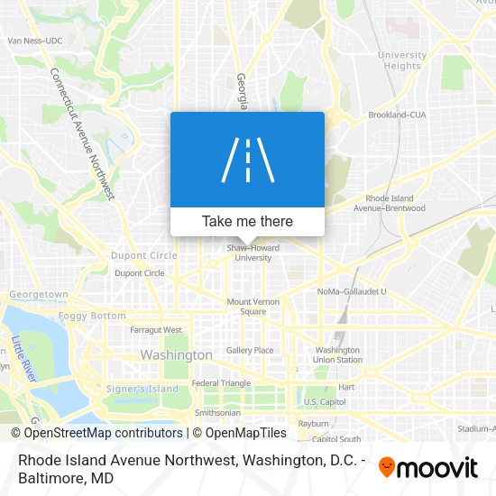 Mapa de Rhode Island Avenue Northwest