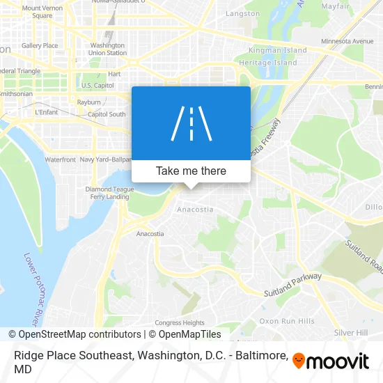 Ridge Place Southeast map