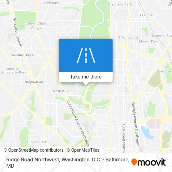 Ridge Road Northwest map