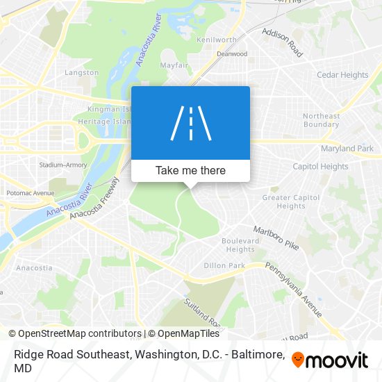 Ridge Road Southeast map