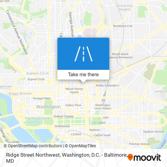 Ridge Street Northwest map