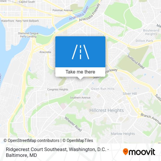 Mapa de Ridgecrest Court Southeast