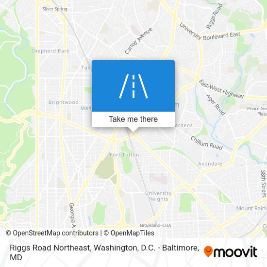 Riggs Road Northeast map