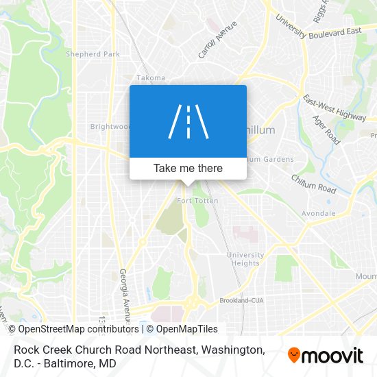 Mapa de Rock Creek Church Road Northeast