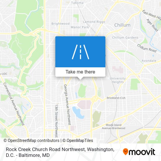 Rock Creek Church Road Northwest map