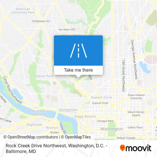 Rock Creek Drive Northwest map
