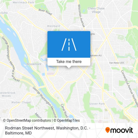 Rodman Street Northwest map