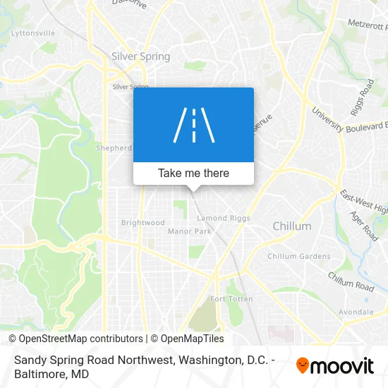 Sandy Spring Road Northwest map