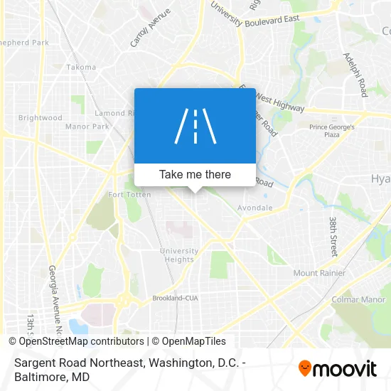 Sargent Road Northeast map