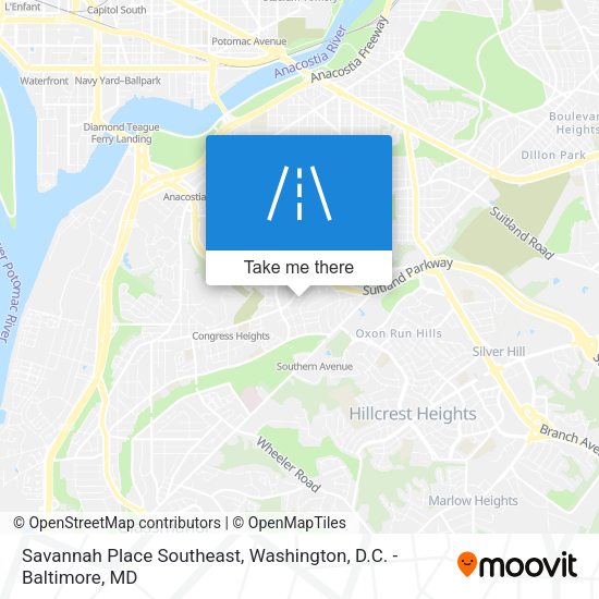 Savannah Place Southeast map