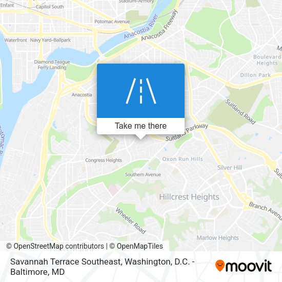 Mapa de Savannah Terrace Southeast
