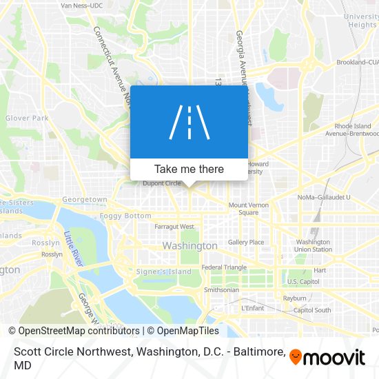 Scott Circle Northwest map