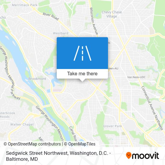 Sedgwick Street Northwest map