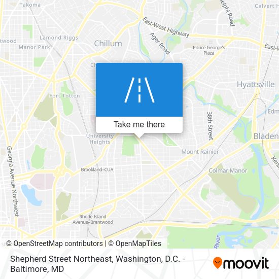 Shepherd Street Northeast map