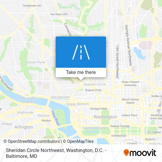 Mapa de Sheridan Circle Northwest