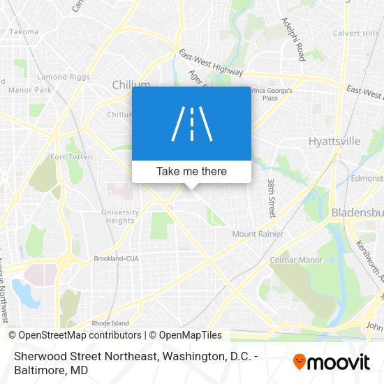 Sherwood Street Northeast map