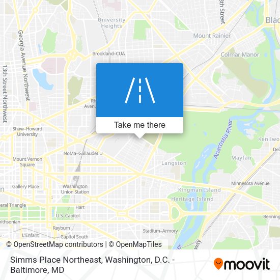 Mapa de Simms Place Northeast