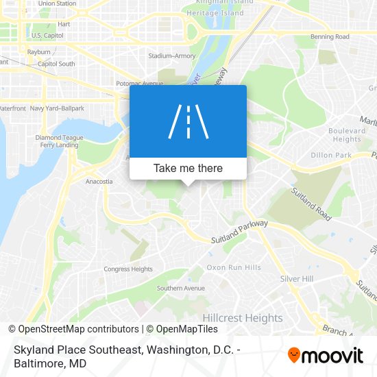 Mapa de Skyland Place Southeast