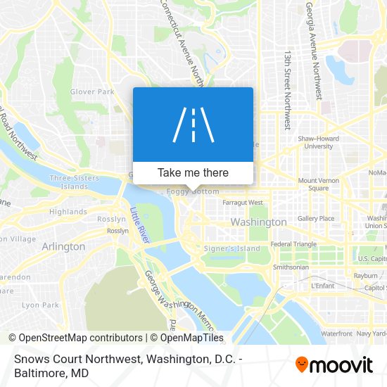 Mapa de Snows Court Northwest