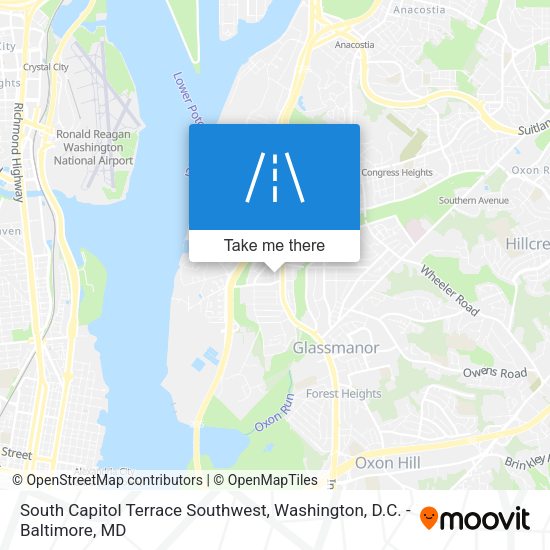 Mapa de South Capitol Terrace Southwest