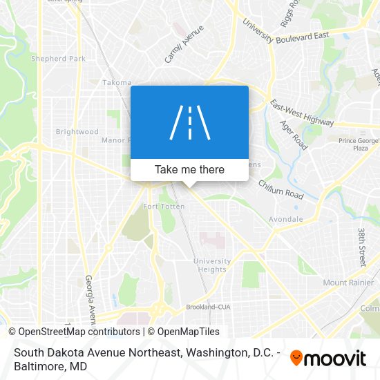 Mapa de South Dakota Avenue Northeast