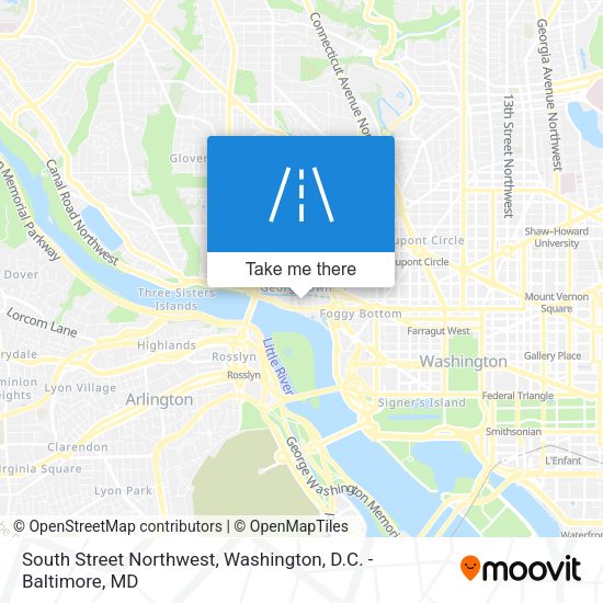 Mapa de South Street Northwest