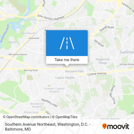Southern Avenue Northeast map