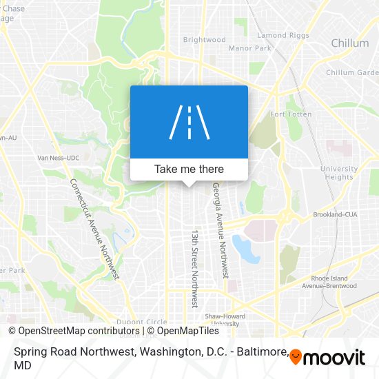 Spring Road Northwest map