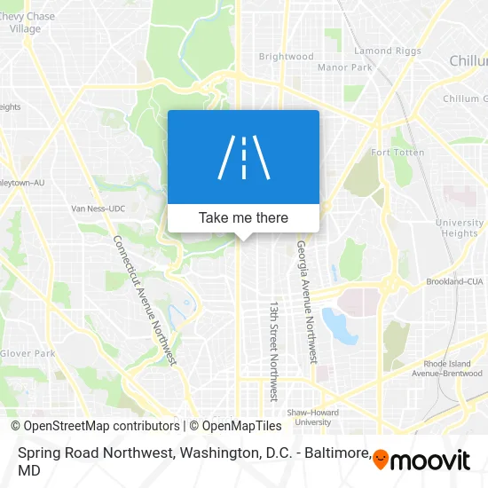 Spring Road Northwest map