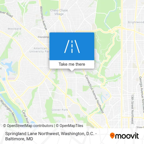 Springland Lane Northwest map