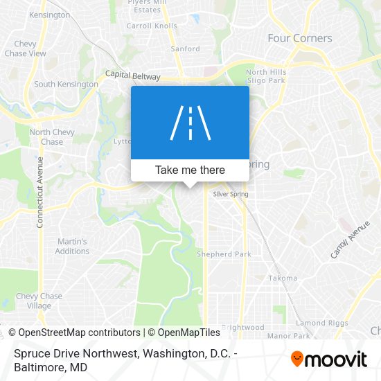 Spruce Drive Northwest map