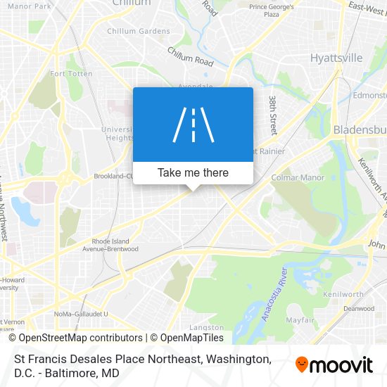 Mapa de St Francis Desales Place Northeast